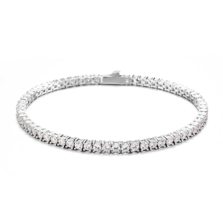 925 Silver 3mm Moissanite Tennis Bracelet