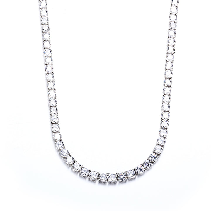 925 Silver 5mm Moissanite Tennis Chain