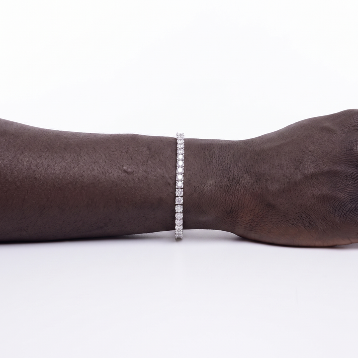 925 Silver 3mm Moissanite Tennis Bracelet