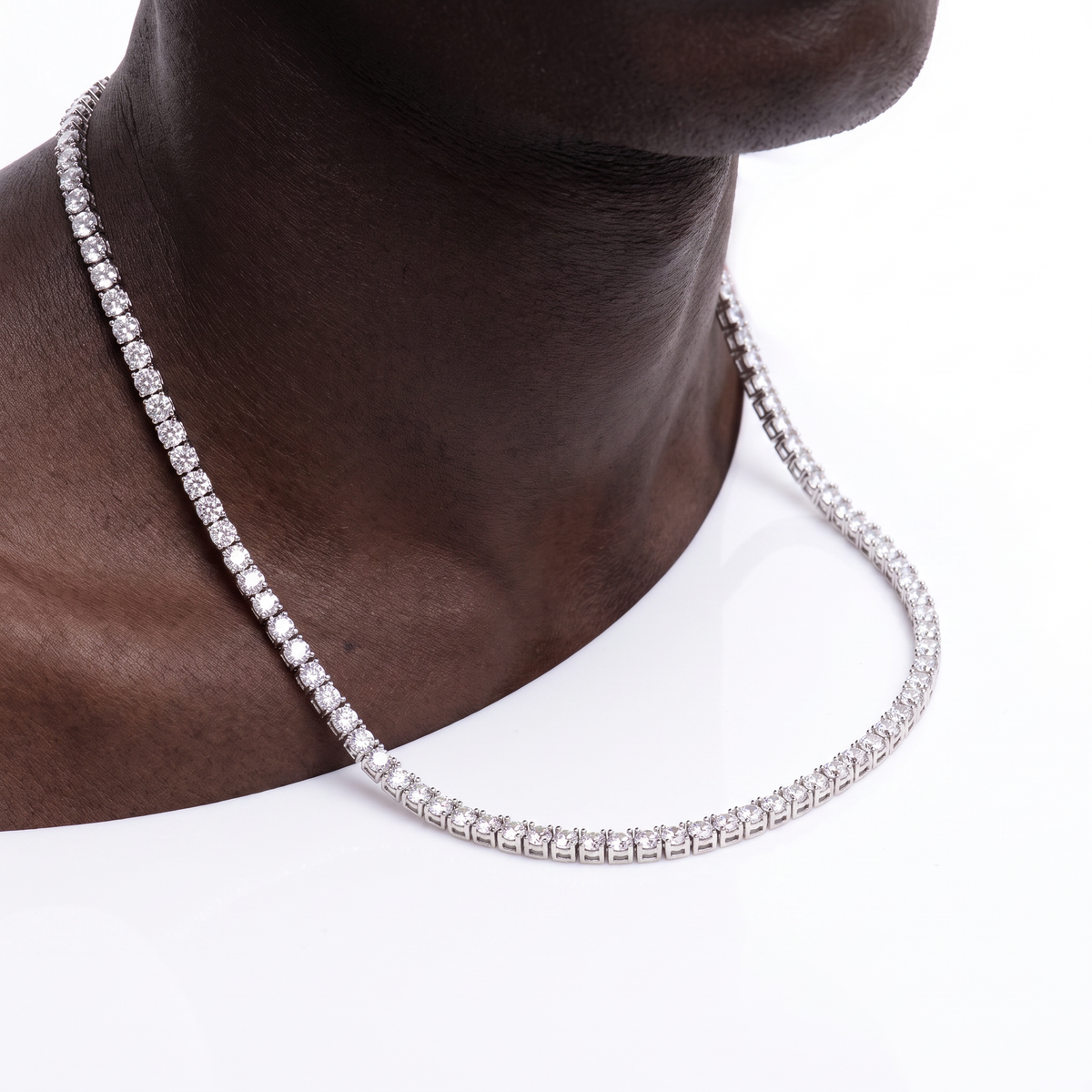 925 Silver 3mm Moissanite Tennis Chain