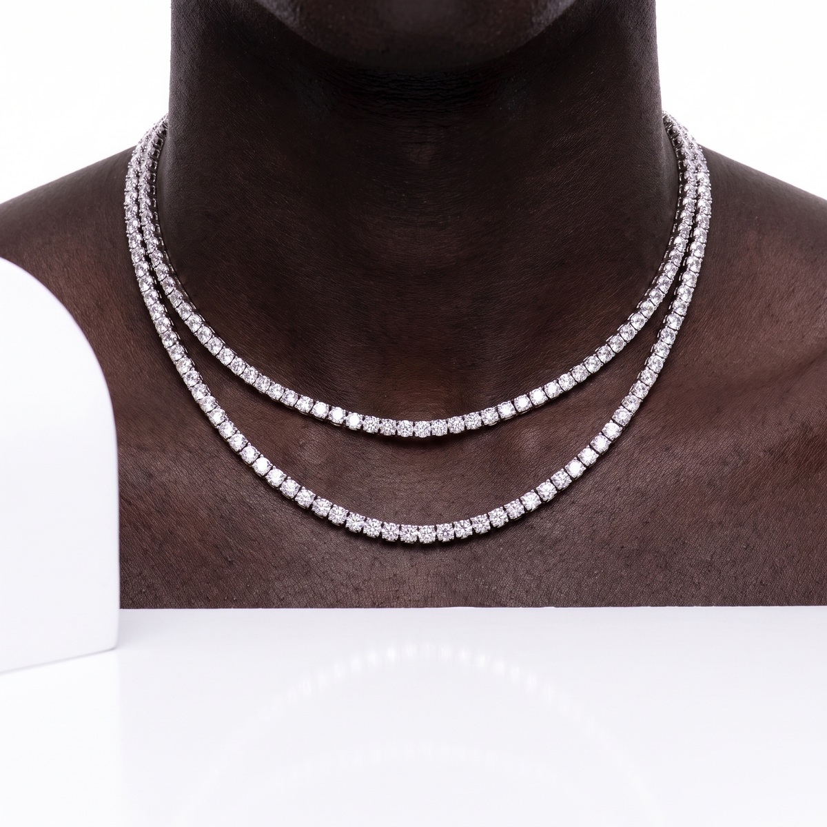 925 Silver 3mm Moissanite Tennis Chain