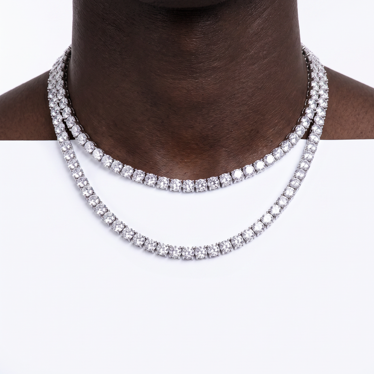 925 Silver 5mm Moissanite Tennis Chain